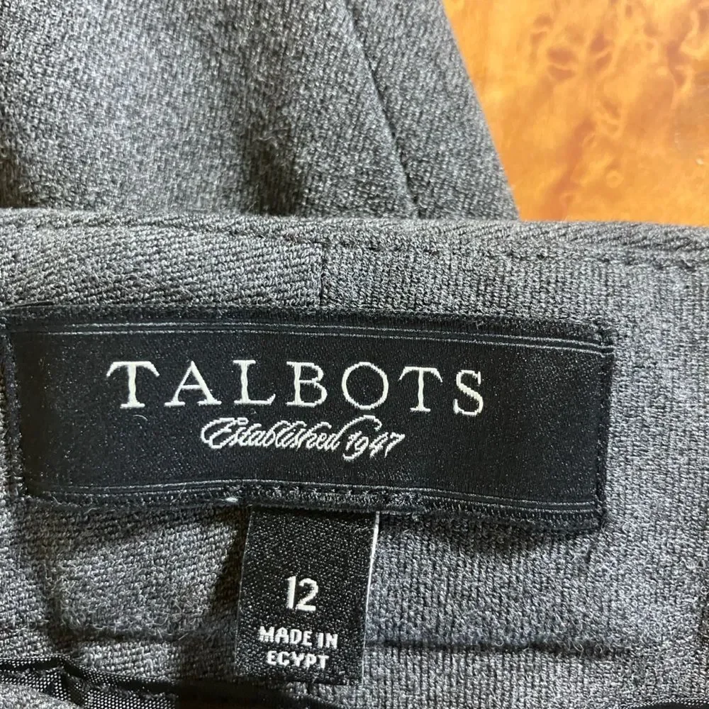 Talbots signature boot dress pants, charcoal gray, size 12, excellent condition - Picture 2 of 3